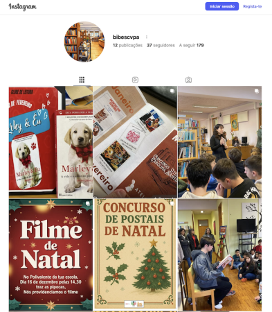 Biblioteca da EBSVA no Instagram